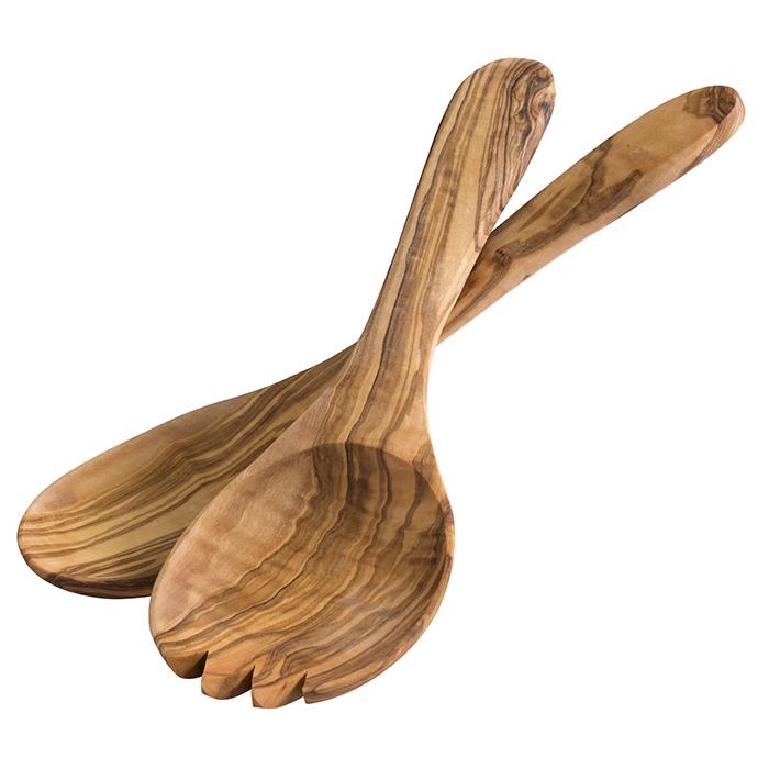 SET 2 CUCHARAS ENSALADA MADERA OLIVO