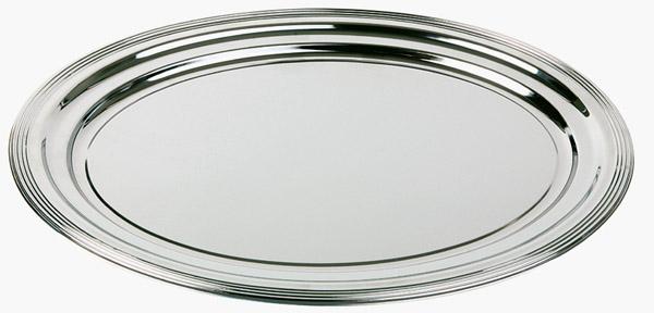BANDEJA OVAL 46X34CM METAL BRILLO