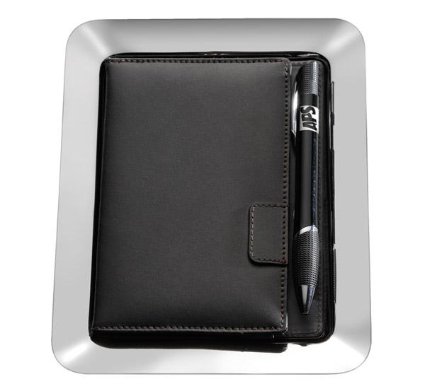 BANDEJA CAMBIO 20X16CM INOX/ PIEL