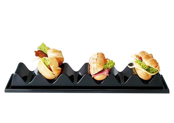 DISPENSADOR 3 BOCADILLOS 29X19CM NEGRO