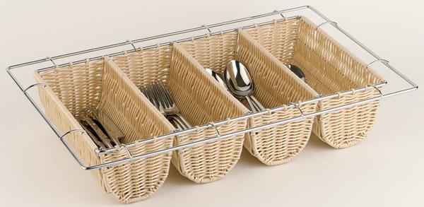 CESTA PORTACUBIERTOS GN1/1 PLASTICO BEIG