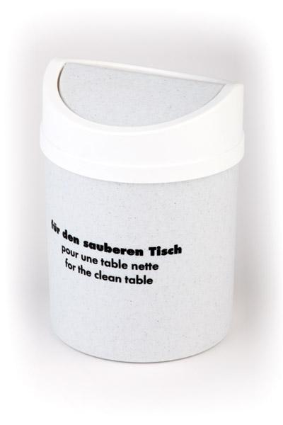 PAPELERA SOBREMESA PLASTICO BLANCA