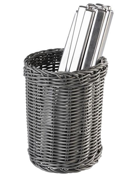 CUBO CESTA CUBIERTOS GRIS
