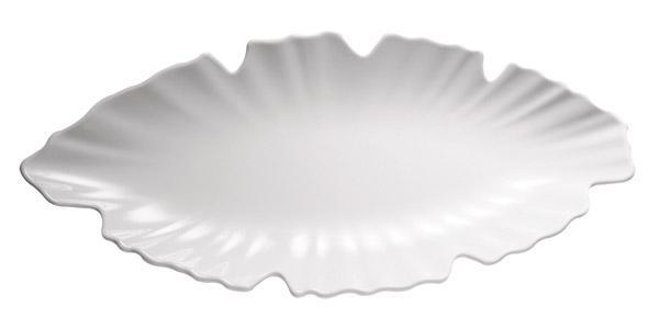 FUENTE HOJA 52X25X4CM BLANCO MELAMINA