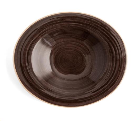 PLATO HONDO 29CM RELIEVE TERRA MOKA