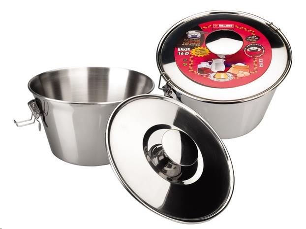FLANERO C/TAPA Y CIERRES 20CM INOX