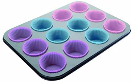 MOLDE MUFFIN 12 CAVIDADES+ 12 CAPSULAS