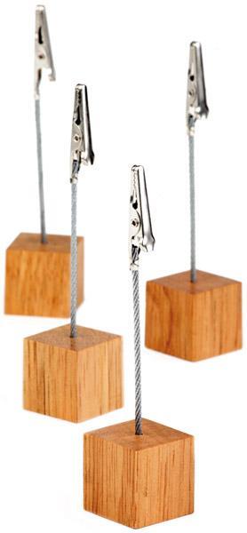PORTAETIQUETAS 2.5X2.5CM PINZA 4U MADERA