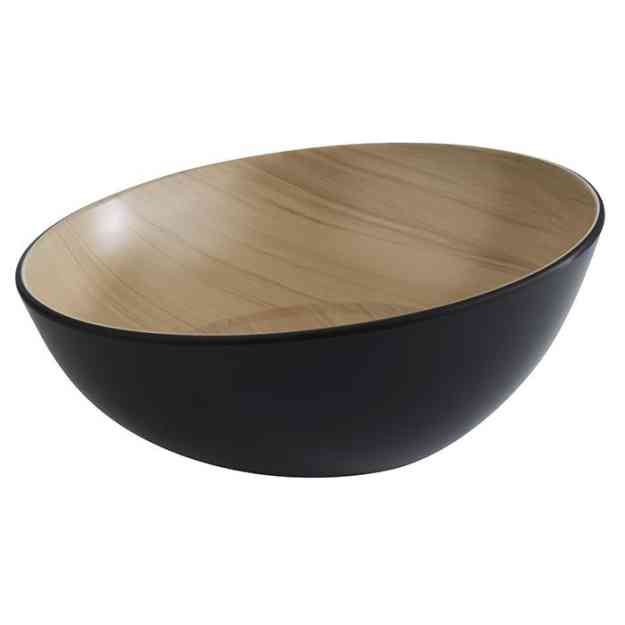 BOL FRIDA Ø28.5X10CM NEGRO/BEIG MELAMINA